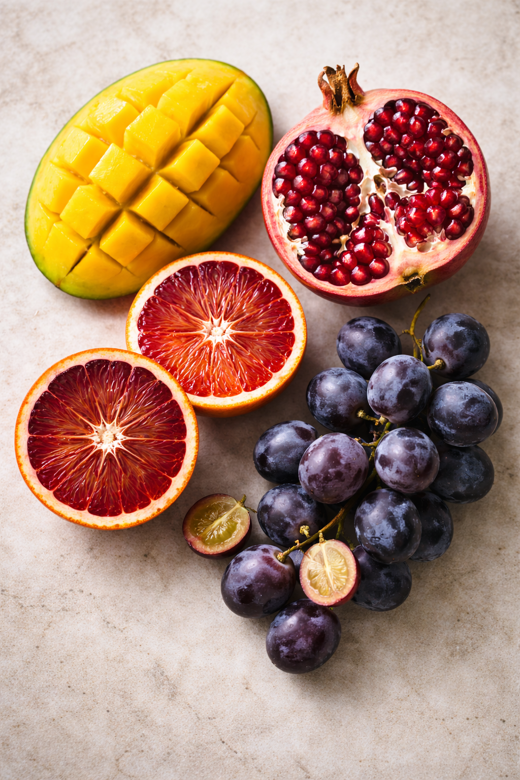 Vibrant natural fruit colors